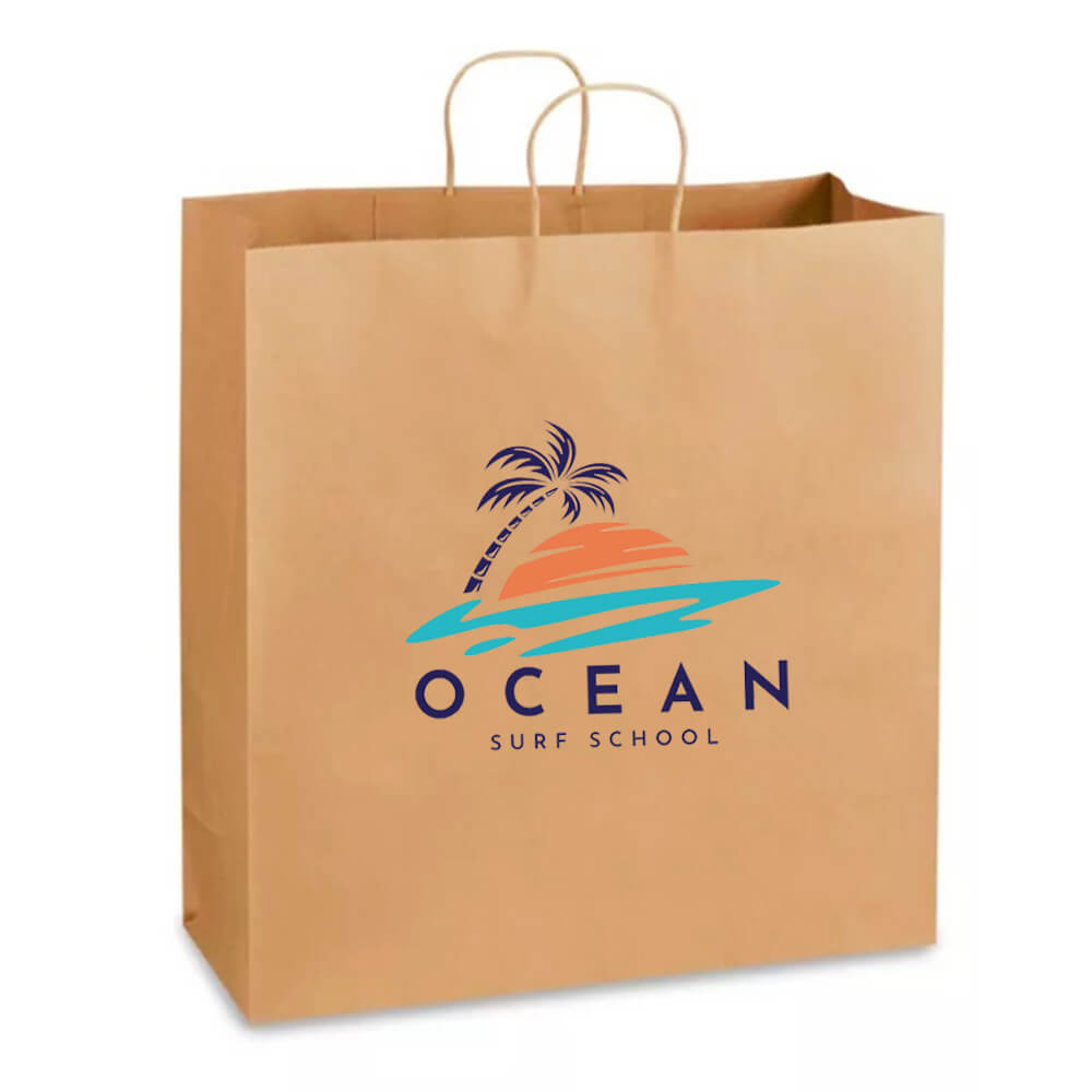 Custom Print 46 x 18 x 48 cm Extra Large Paper Shopping Bags With Twis ...