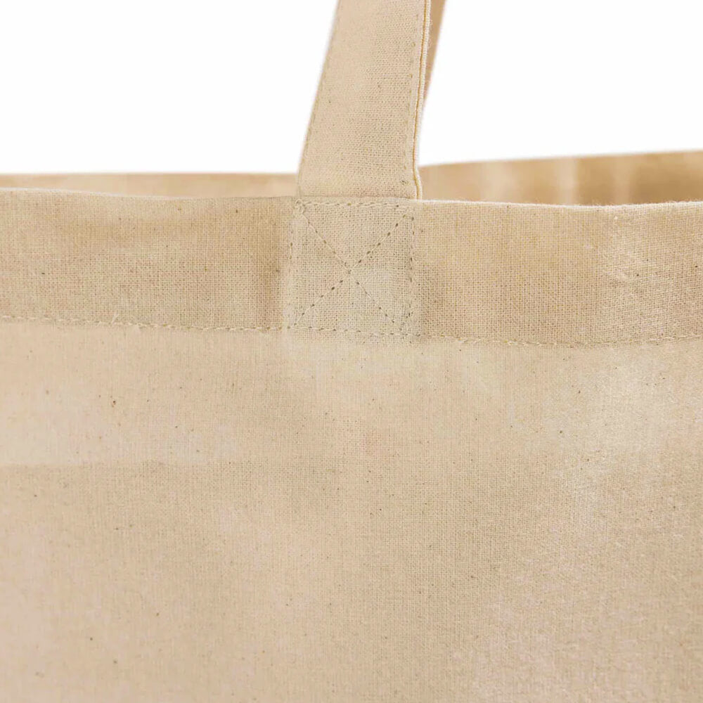 5oz Economical Large Calico Tote Bags - 38 x 41 cm - Natural Cotton image 3