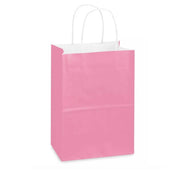 15 x 8 x 21 cm Pink Paper Bags With Twisted Handles image 0