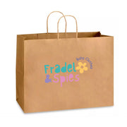 Custom Print 41 x 15 x 31 cm Brown Paper Shopping Bags With Twisted Handles - Chi Chi image 0