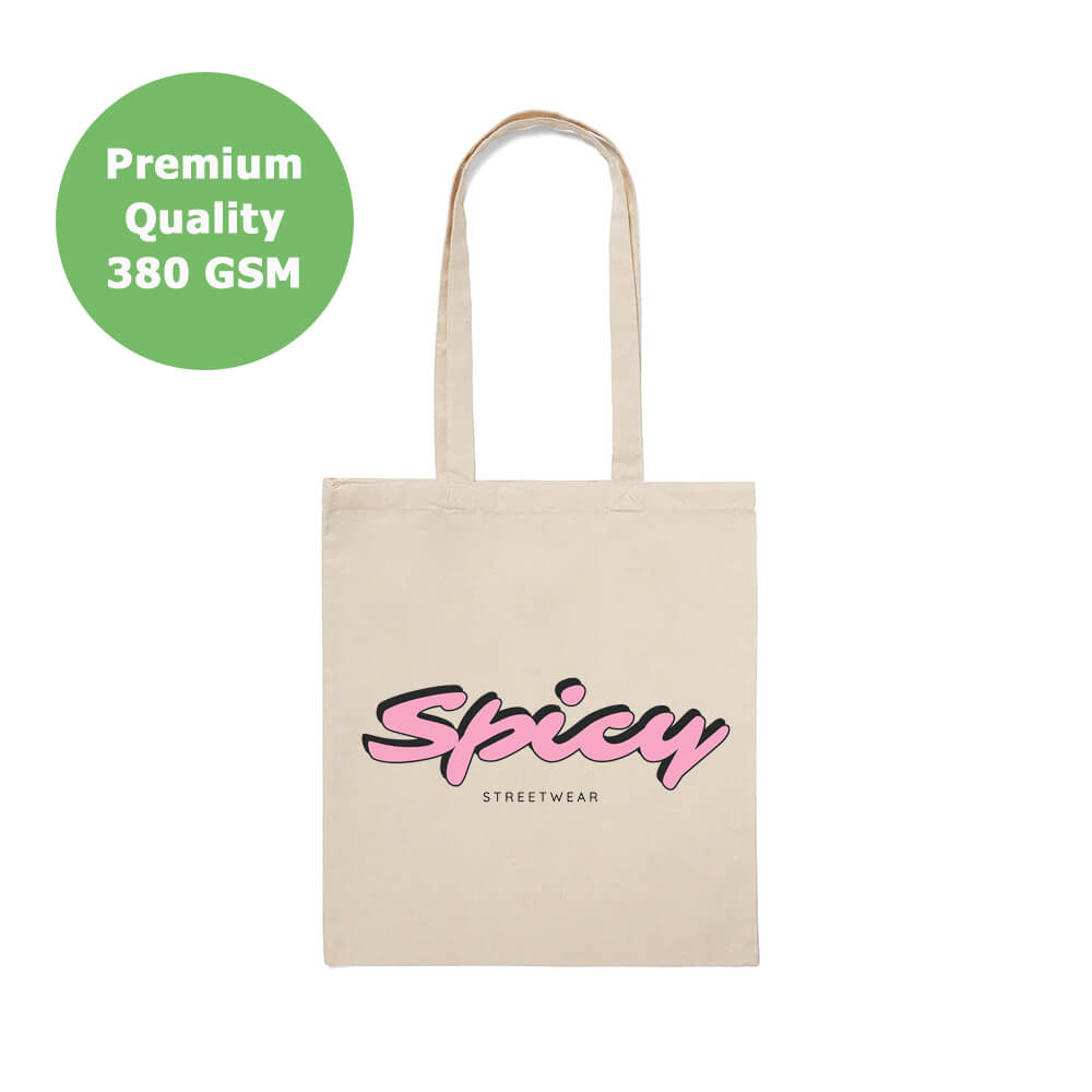 Custom Printed Premium Calico Tote Bags - 10oz - 38 x 41 cm - 100% Natural Cotton image 0