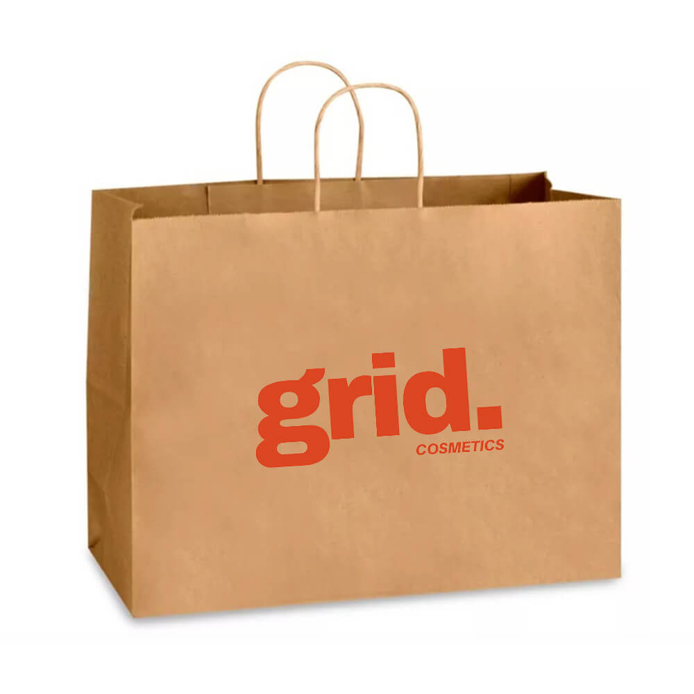 Custom Print 41 x 15 x 31 cm Brown Paper Shopping Bags With Twisted Handles - Chi Chi image 2