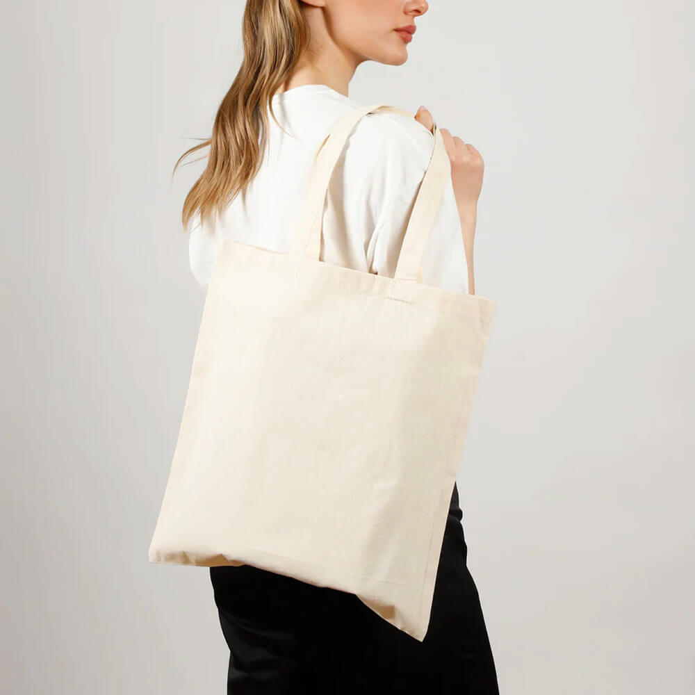 10oz Premium Large Calico Tote Bags - 38 x 41 cm - Natural Cotton image 2