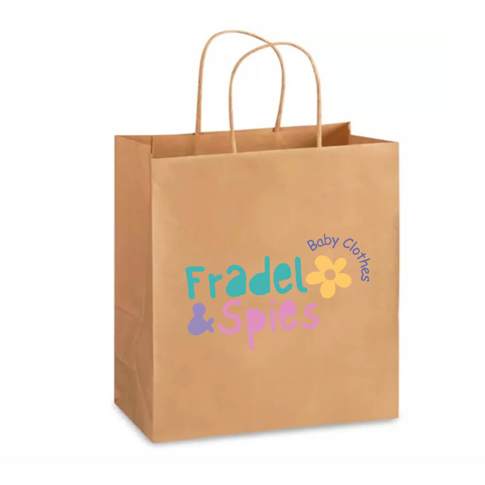 Custom Print 28 x 15 x 28 cm Small Takeaway Paper Bags With Twisted Handles - Bite image 2