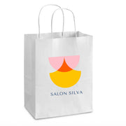 Custom Print 20 x 10 x 26 cm White Paper Bags With Twisted Handles - Spring image 0