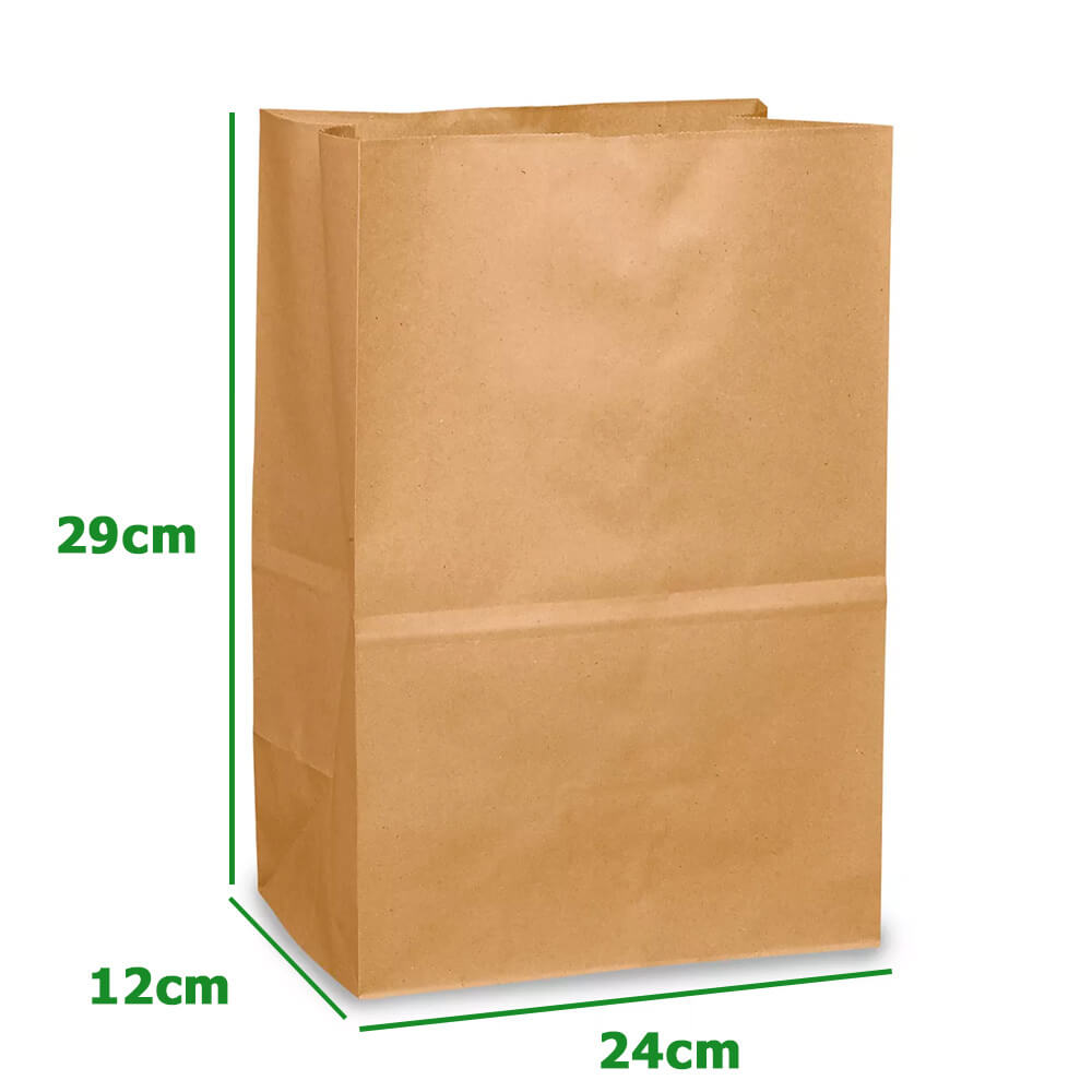 Custom Print 24 x 12 x 29 cm Brown Paper Lunch Bags - Large image 2