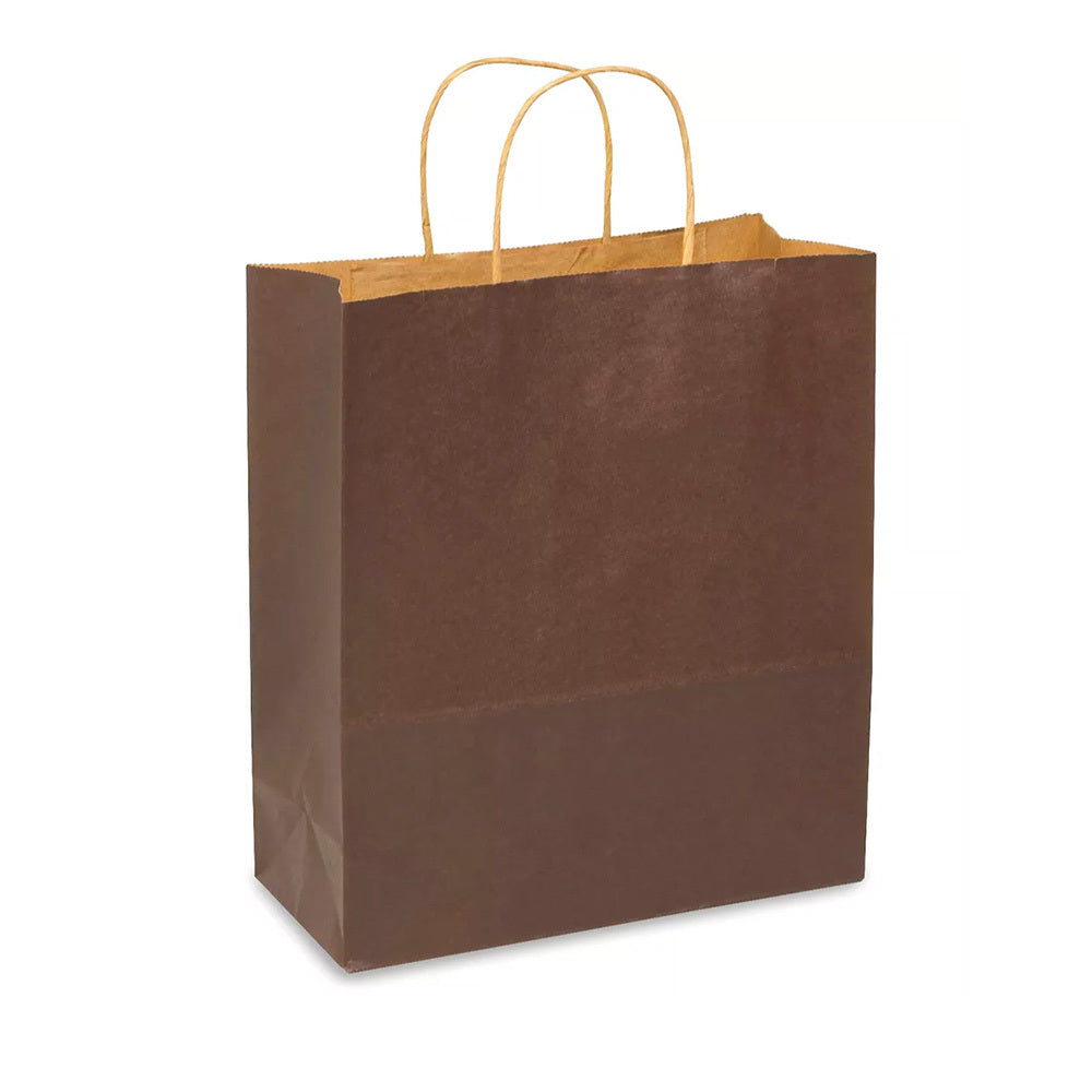 28 x 15 x 28 cm Large Chocolate Paper Gift Bags With Twisted Handles image 0