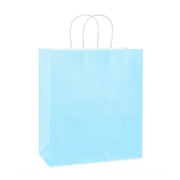 28 x 15 x 28 cm Large Light Blue Paper Gift Bags With Twisted Handles image 0