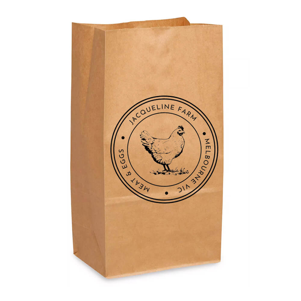 Custom Print 16 x 8.5 x 29.5 cm Brown Paper Lunch Bags - Medium image 1
