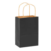 15 x 8 x 21 cm Black Kraft Paper Bag With Twisted Handles image 0