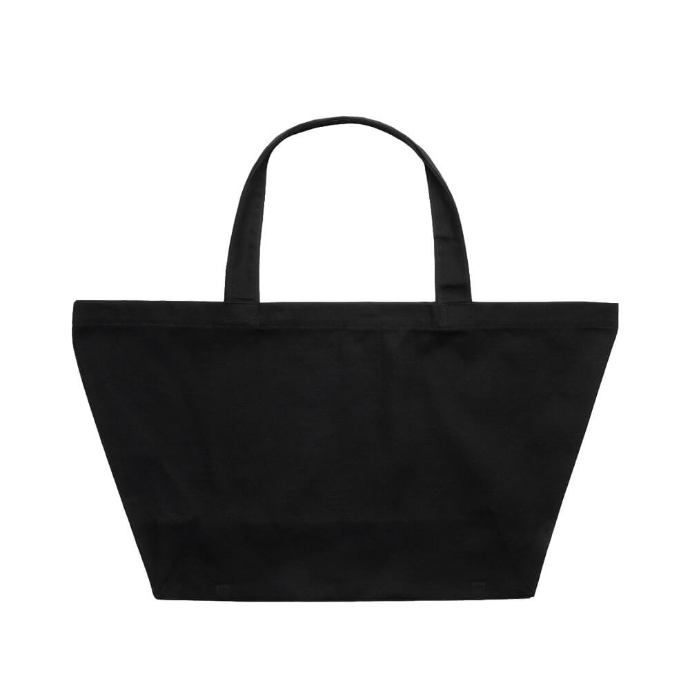 Oversized Black Tote Bags With Bottom Gusset - 68 x 20 x 37 cm - 100% Natural Cotton