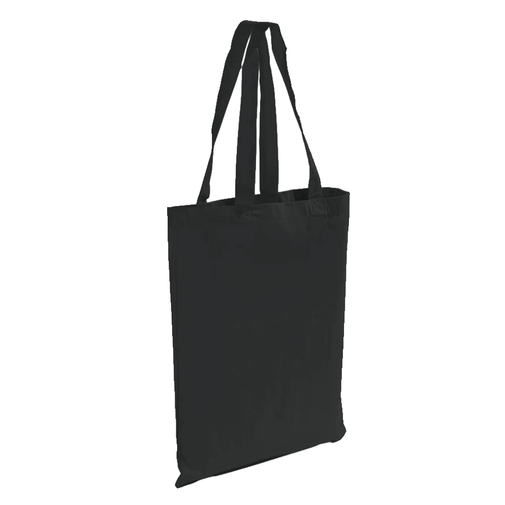 10oz Premium Large Black Calico Tote Bags - 38 x 41 cm