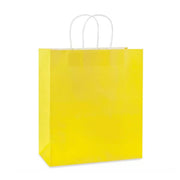 28 x 15 x 28 cm Deluxe Large Yellow Paper Bags With Twisted Handles image 0