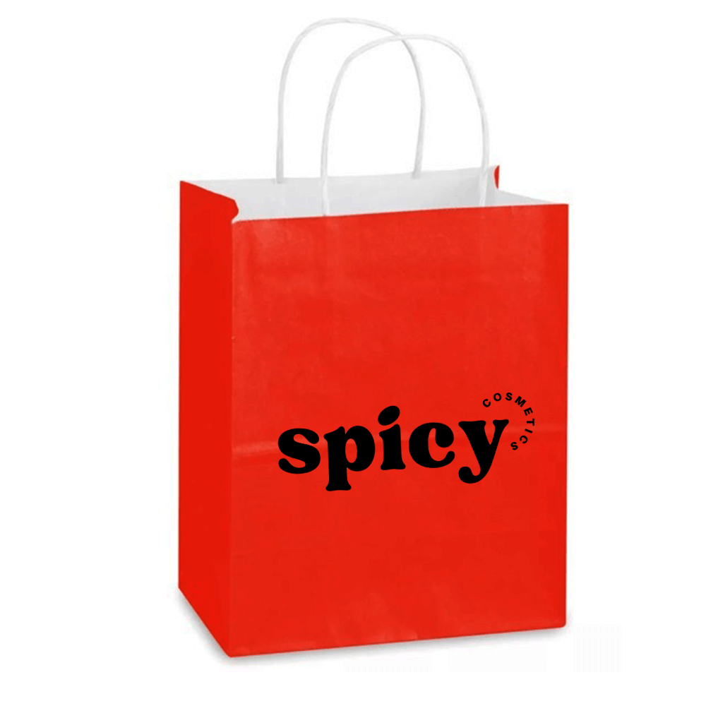 Custom Print Red Paper Bags With Twisted Handles image 0