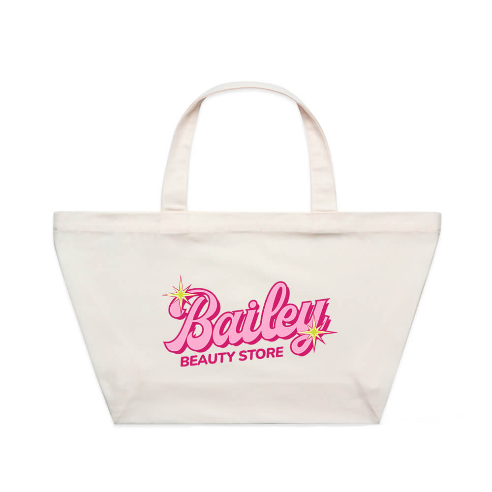 Custom Printed Oversized Tote Bags With Bottom Gusset - 68 x 20 x 37 cm - 100% Natural Cotton