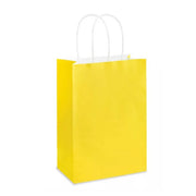 15 x 8 x 21 cm Deluxe Yellow Paper Bags With Twisted Handles image 0