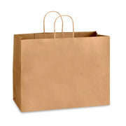 41 x 15 x 31 cm Brown Paper Shopping Bags With Twisted Handles - Chichi - 100 Pack image 0