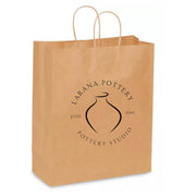 Custom Print 33 x 15 x 40 cm Brown Paper Shopping Bags With Twisted Handles - Rover image 0