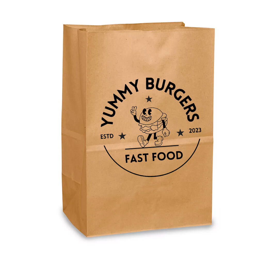 Custom Print 24 x 12 x 29 cm Brown Paper Lunch Bags - Large image 0