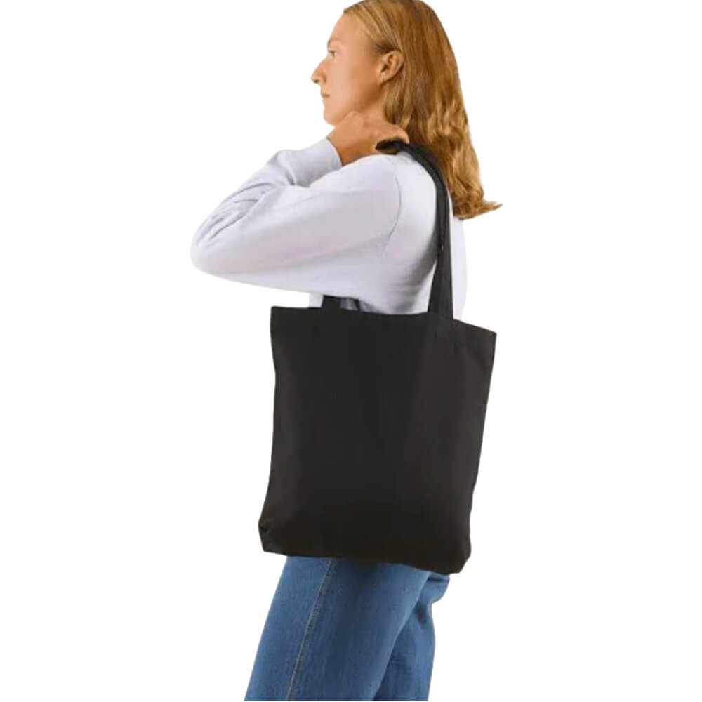 10oz Premium Large Black Calico Tote Bags - 38 x 41 cm