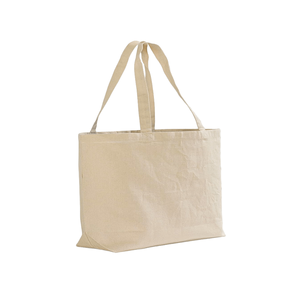 10oz Premium Calico Tote Bags With Bottom Gusset - 38 x 13 x 50 cm - 100% Natural Cotton