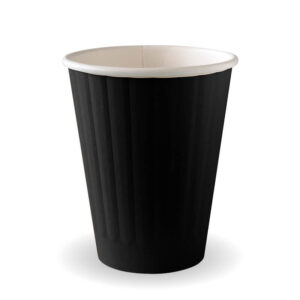 double wall black coffee cup