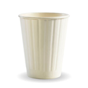 double wall white coffee cup