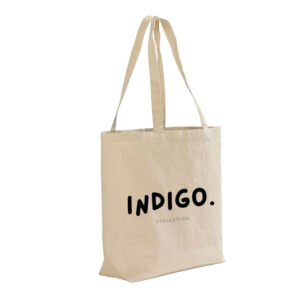 Custom Printed Premium Calico Tote Bags With Gusset - 10oz - 38 x 13 x 50 cm - 100% Natural Cotton