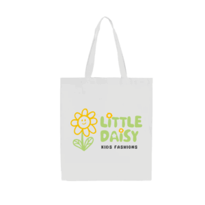 Custom Printed Premium White Calico Tote Bags - 10oz - 38 x 41 cm - 100% Natural Cotton